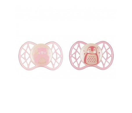 Nuvita Chupete Simetrico Silicona 0M+ Glow Pink 2uds