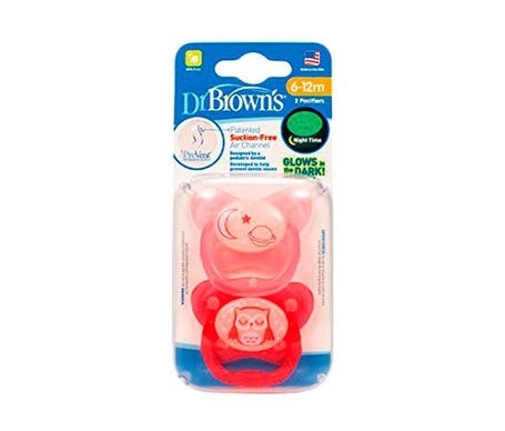 Dr Brown´s Chupete Silicona Nocturno Prevent 6-12M