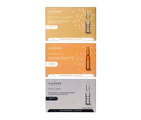 Valquer Pack Ampollas Lifting Flash + Vitamina C + Peeling