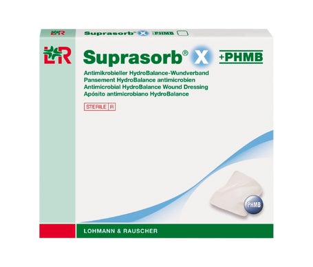 Suprasorb X + PHMB Apósito 9x9cm 5uds