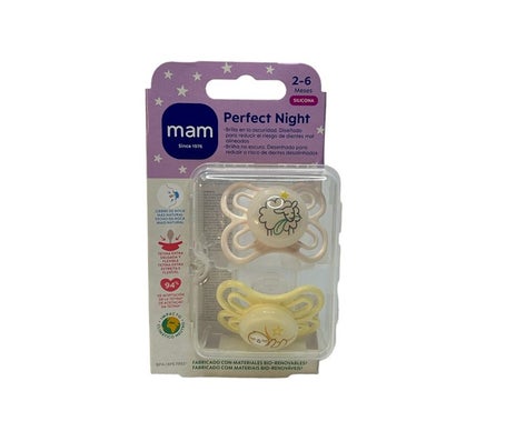 MAM Perfect Night Silicona 2-6m 2uds