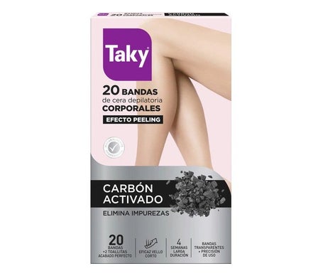 Taky Carbón Activado Bandas Depilatorias Efecto Peeling 2uds