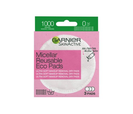 Garnier Discos de Microfibra Reutilizáveis Eco Pads 3 Unidades