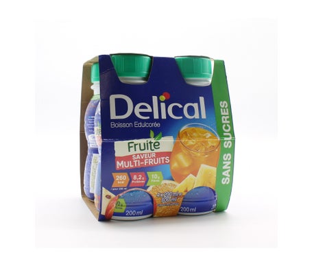 Delical Bebida Afrutada Edulcorada Multi Frutas 4x200ml