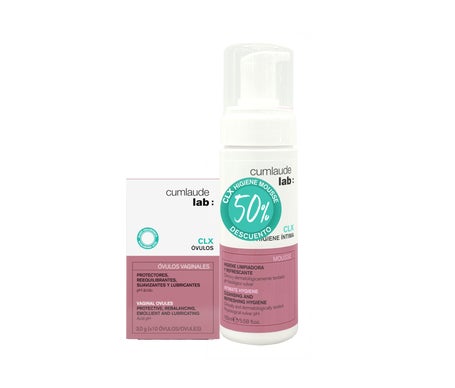 Cumlaude Lab Pack CLX Óvulos 10uds + Mousse Higiene Íntima CLX 165ml