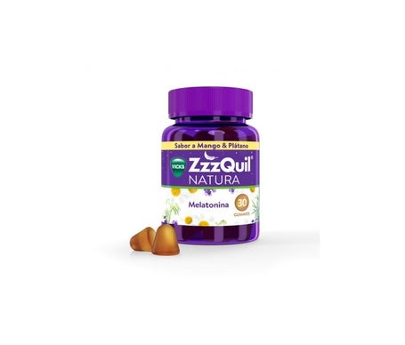 ZzzQuil Natura Gummies Melatonina Mango y Plátano 30uds