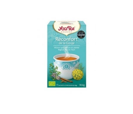 Yogi Tea Infusión Ayurvédica Confort de la Garganta Orgánica 17 sobres de 1.8g