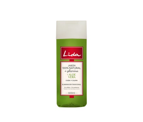 Lida Jabón 100% Natural Glicerina y Aloe Vera 600ml