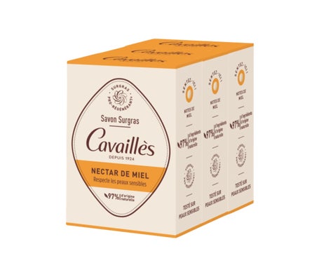 Cavailles Jabón Surgras Nectar de Miel 3x200g