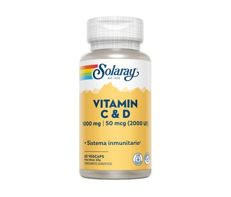 Solaray Vitamina C y D 60caps