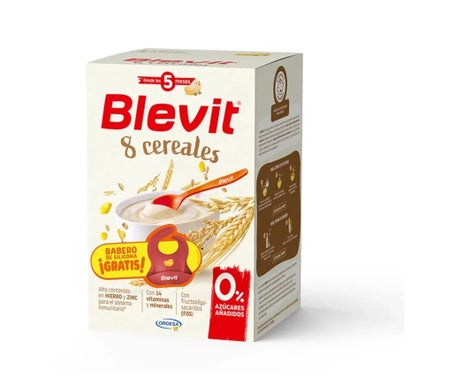 Blevit Pack 8 Cereales 500 gr + Babero