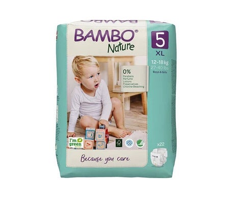 Bambo Nature Pañal Talla 5 XL 22uds