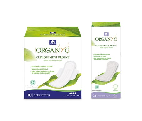 Organyc Pack Compresas Flujo Abundante + Salvaslip Ligero