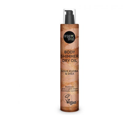 Organic Shop Body Shimmer Dry Oil Gold Jojoba Shea 100ml