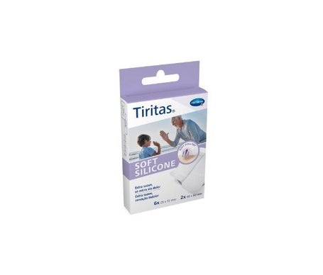 Tiritas Soft Silicone Apósito Adhesivo 2 Tamaños 8uds
