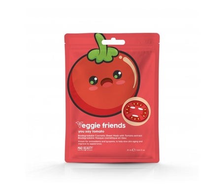 Mad Beauty Veggie Friends Tomato Sheet Face Mask 25ml