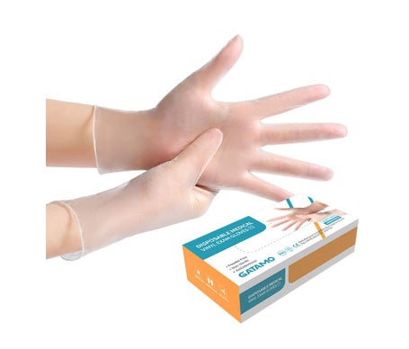 Desechable Guantes Vinilo Talla L 100uds