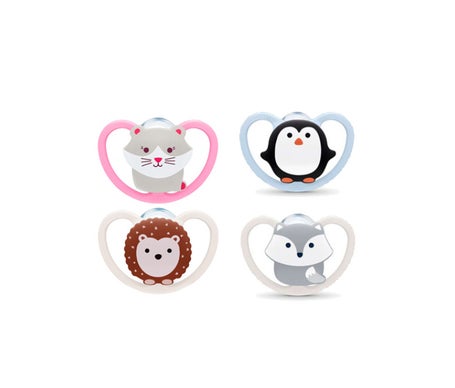 Nuk Space Chupeta Silicone 0-6M 2uds