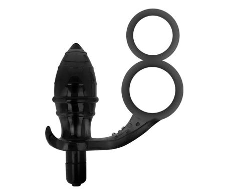 Addicted Toys Plug Anal con Anilla Doble Negro 1ud