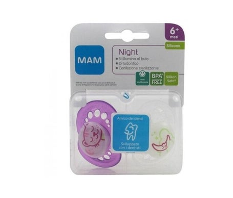 Mam Air Succhietto Night 6+ Silicone Confezione Doppia