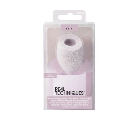 Real Techniques Miracle Cleansing Sponge + Stick & Store Keeper 1ud