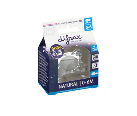 Difrax Chupete Natural Noches 0-6 Meses