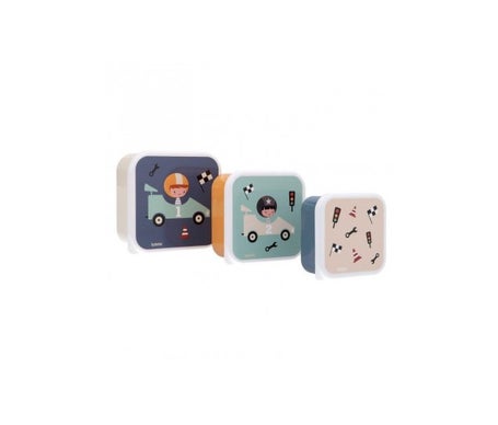 Tutete Set Cajas Almuerzo Speed Racers 3uds