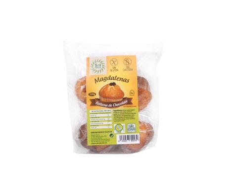 Sol Natural Magdalenas Rellenas de Chocolate sin Gluten 5uds