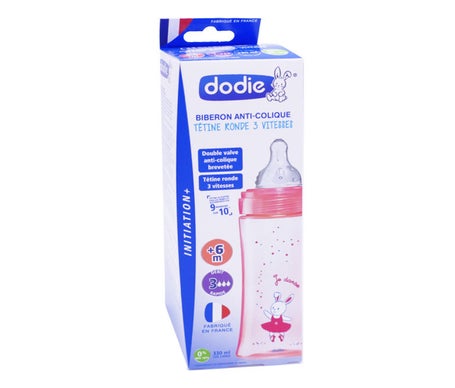 Dodie Biberón Initiation+ +6m Rosa Bailarina 330ml