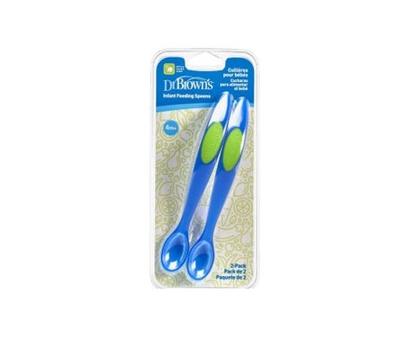 'Dr. Brown''s Infant Feeding Spoons 2 Unidades +4 Meses Color Azul'