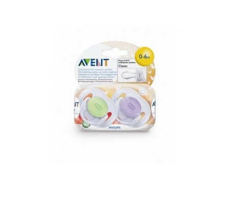 Avent Pack Chupetes Trasparentes 0-6 meses 2uds