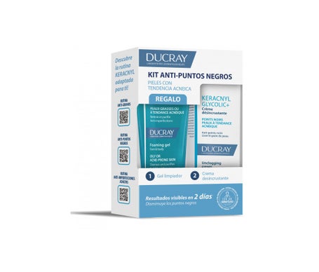Keracnyl Kit Anti-puntos Negros Gel Limpiador + Crema