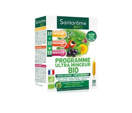 Santarome Programme Ultra Minceur Bio 30 Ampoules De 10ml