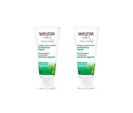 Weleda Gel Dentífrico Vegetal Sabor Menta 2x75ml