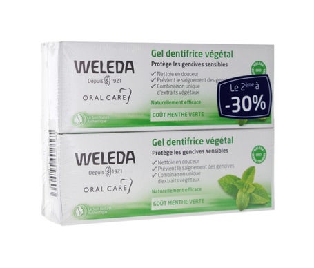 Weleda Gel Dentífrico Vegetal Sabor Menta 2x75ml