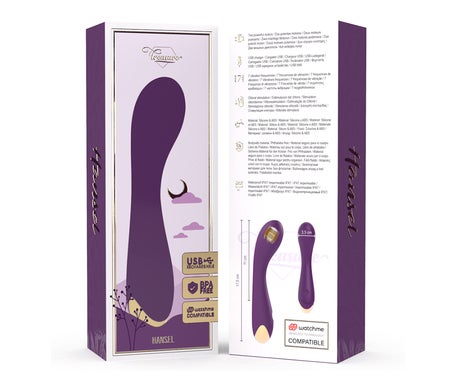 Treasure Hansel G Spot Vibrator Compatible con Watchme 1ud