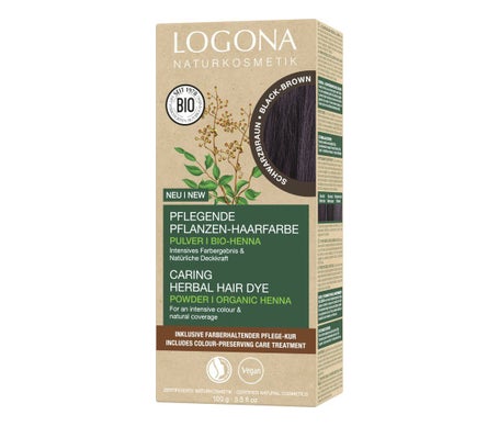 Logona Tinte Vegetal en Polvo 101 Negro Castaño 100g