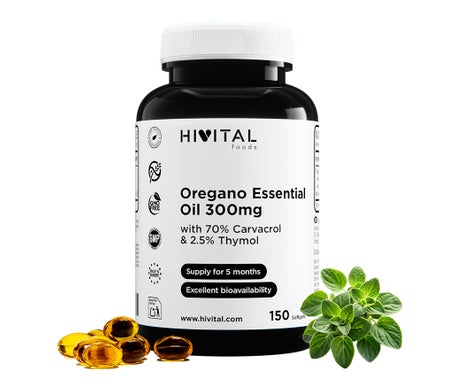 HIVITAL Aceite de orégano 300 mg 150 cáps blandas de Hivital Foods | Natural Doctor