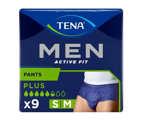 Tena Pantalones Hombre Active Fit S-M 9uds