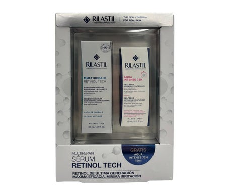 Rilastil Pack Regeneración Pro-Aging Dermatológica Retinol Tech 30 ml + Aqua Intense 72H 15 ml