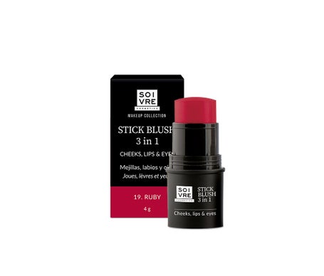 Soivre Cosmetics Stick Blush 3 In 1 Mejillas Labios y Ojos Ruby 4g