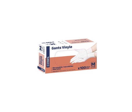Stentil Guante Vinilo No Polvo No Estéril M 100 uds