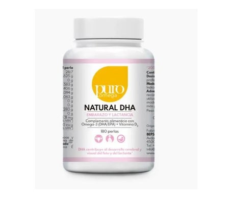 Puro Omega Natural DHA Embarazo y Lactancia 180 Perlas