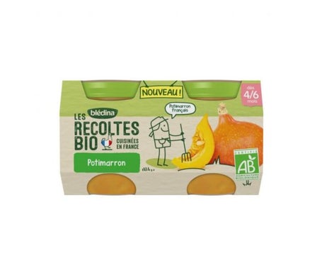 Calabaza ecológica Blédina en tarro pequeño 2x130g