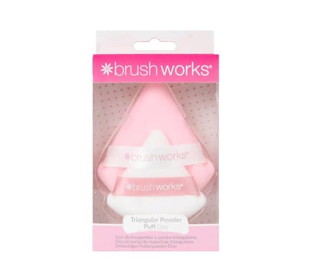 Brushworks Borla Maquillaje Triangular Pack Duo