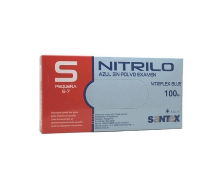 Santex Guantes Nitrilo Azul Sin Polvo Talla S 100uds