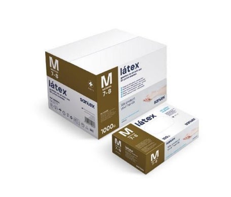 Santex Guantes Látex Sin Polvo Talla M 100uds