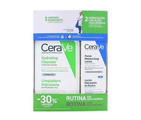 CeraVe Rutina Piel Seca Normal Pack Limpiadora + Loción Hidratante