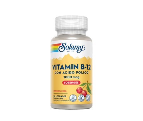 Solaray Vitamina B12 + Ácido Fólico Sublingual 90comp