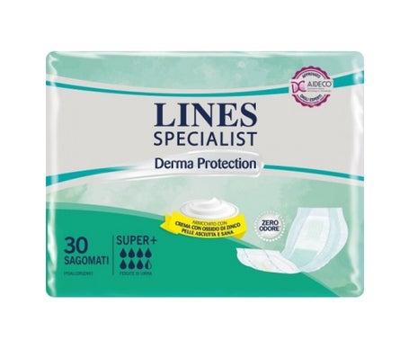 Lines Specialist Derma Shaped Incontinence Diaper Super + (30 pcs) - Productos para la incontinencia